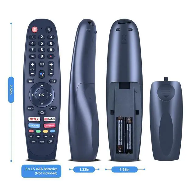 Alt view image 6 of 6 - Replacement fit for Sansui TV Remote Control, Compatible with EC32V2HA EC40V2FA