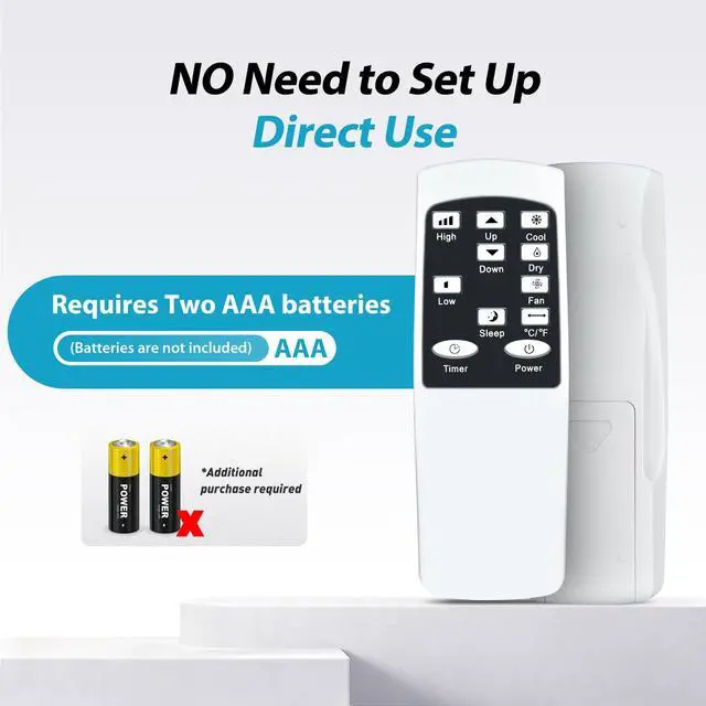 Alt view image 7 of 7 - Replacement Remote Control for COSTWAY Portable Air Conditioner FP10286US | FP10122US FP10123US FP10268US FP10267US FP10263US FP10265US FP10259US?ZAFRO A4216A-8K A4216A-8K-YT A5411-10K-ZA