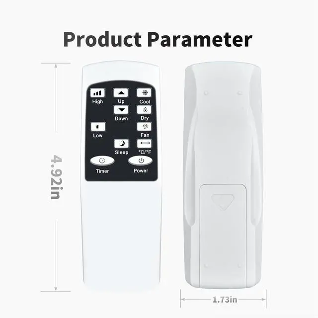 Alt view image 6 of 7 - Replacement Remote Control for COSTWAY Portable Air Conditioner FP10286US | FP10122US FP10123US FP10268US FP10267US FP10263US FP10265US FP10259US?ZAFRO A4216A-8K A4216A-8K-YT A5411-10K-ZA