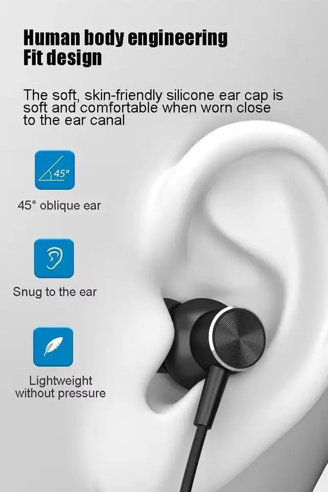Alt view image 2 of 7 - Neckband Bluetooth Headphones with TF Card Slot, 200H Playtime Earphone Lightweight Sports Headphones with Mic, Magnetic Neckband Earbuds for Running, Cycling, IPX5 Waterproof Noise Reduction In-Ear