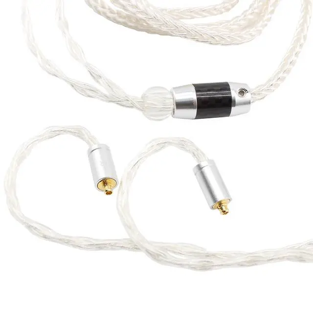 Alt view image 3 of 6 - MMCX IEM Cable 4.4mm Balanced Silver Plated Copper Earphone Upgrade Cord Compatible with Shure SE215 SE425 UE900 Moondrop Aria Tin T2 T3 BGVP 1.2m 4ft