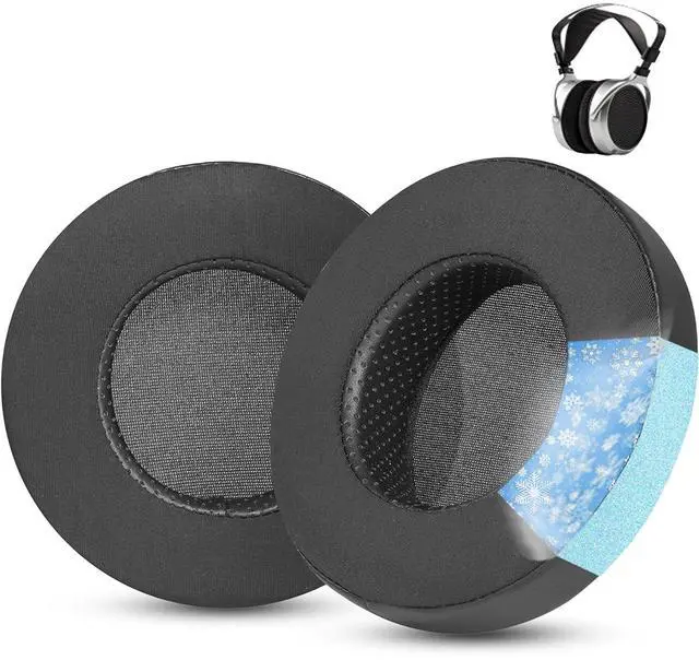 Main image of Ear Pads Replacement for HiFiMan Sundara HE400SE Cushions Memory Foam. | premium protein leather and all-day comfortable long wear friendly - Black