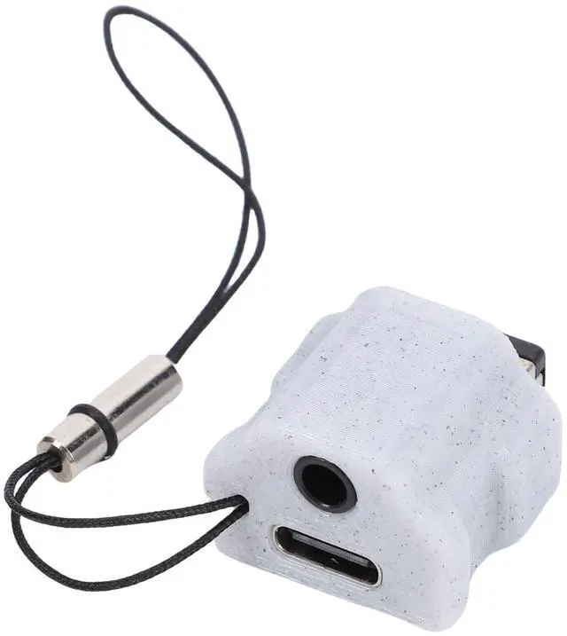 Alt view image 2 of 7 - GBA SP to USB C Adapter, Ensuring Seamless Compatibility Petg Material GBA SP Charger with 3.5mm Headphone Jack Anti Loss Rope Charging Adapter Fit for GBASP Game Consoles (Grey)