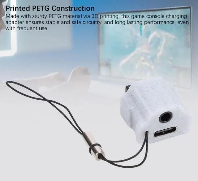 Alt view image 5 of 7 - GBA SP to USB C Adapter, Ensuring Seamless Compatibility Petg Material GBA SP Charger with 3.5mm Headphone Jack Anti Loss Rope Charging Adapter Fit for GBASP Game Consoles (Grey)