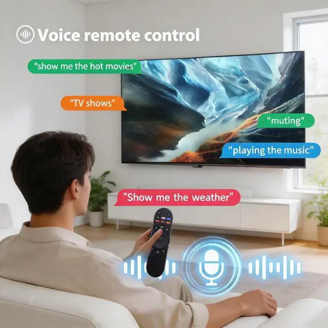 Alt view image 6 of 7 - Replacement Compatible with VIZIO-Smart-TV-Remote - XRT270 Voice Control Compatible with Vizio FHD 4K Quantum D/P/M/V-Series Smart TV