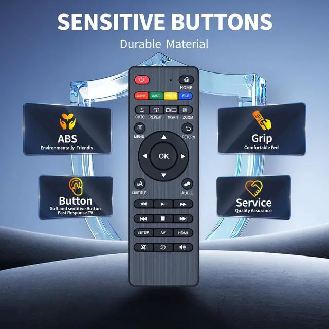 Alt view image 5 of 7 - Replacement Remote Control for JLZNLC 4K Ultra HD Media Player A5, for Micca 4K Ultra-HD Digital Media Player
