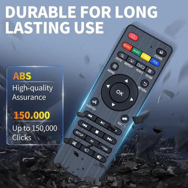 Alt view image 6 of 7 - Replacement Remote Control for JLZNLC 4K Ultra HD Media Player A5, for Micca 4K Ultra-HD Digital Media Player