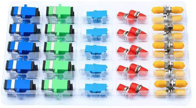 Main image of 50Pcs/ Lots Fiber Optic Coupler Kit with SC/UPC,SC/APC,FC,LC,ST Five Types of Adapters for Cable Connection