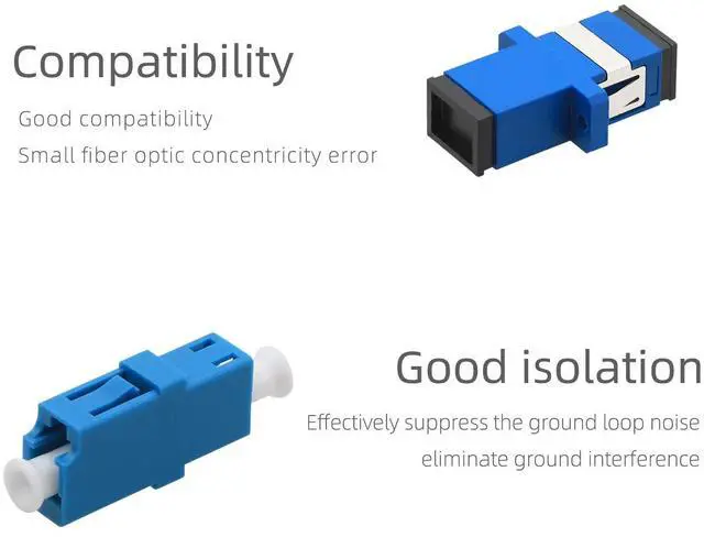 Alt view image 7 of 7 - 50Pcs/ Lots Fiber Optic Coupler Kit with SC/UPC,SC/APC,FC,LC,ST Five Types of Adapters for Cable Connection