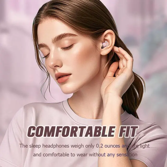 Alt view image 4 of 7 - Invisible Small Mini Sleep Earbuds Pink Wireless Bluetooth Comfortable Side Sleepers Sleeping Tiny Micro Smallest Discreet Hidden Earbud Headphones for Work Ear Buds for Small Ear Canals Women