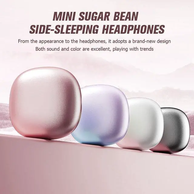 Alt view image 5 of 7 - Invisible Small Mini Sleep Earbuds Pink Wireless Bluetooth Comfortable Side Sleepers Sleeping Tiny Micro Smallest Discreet Hidden Earbud Headphones for Work Ear Buds for Small Ear Canals Women