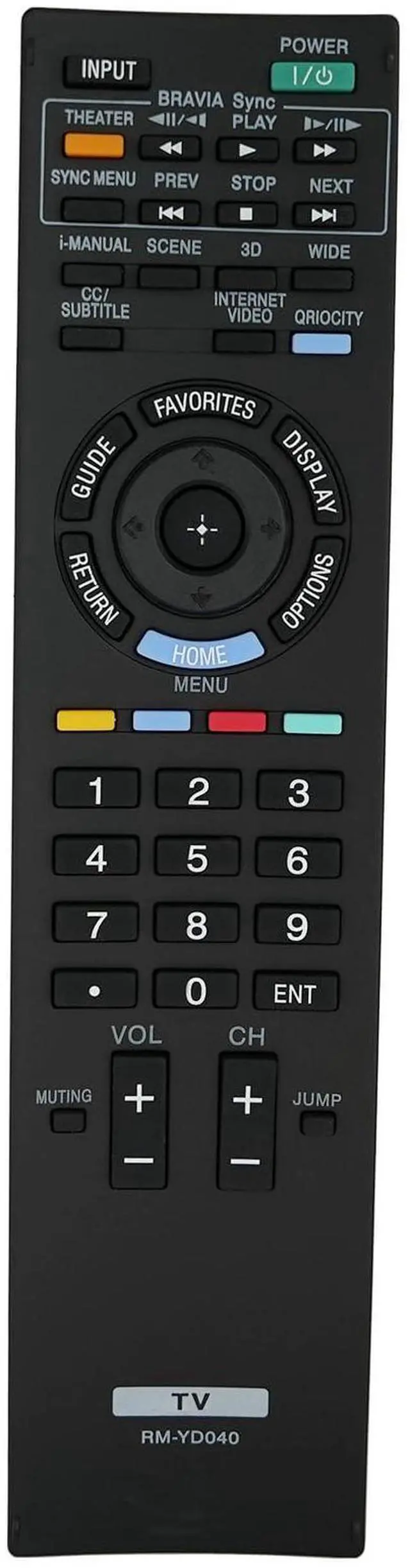Alt view image 4 of 7 - Universal Remote Control Fit for rm-yd040 rm-yd033 rm-yd035 rm-yd034 KDL-46HX800 KDL-40HX800 KDL-55HX800 KDL55HX729 KDL65HX729 KDL32EX500 148782912 rm-yd053 rm-yd046 for Sony TV