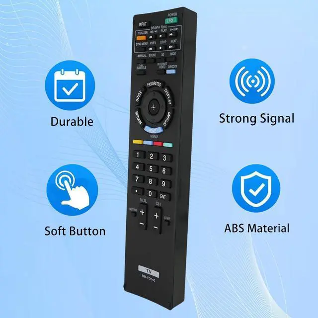 Alt view image 3 of 7 - Universal Remote Control Fit for rm-yd040 rm-yd033 rm-yd035 rm-yd034 KDL-46HX800 KDL-40HX800 KDL-55HX800 KDL55HX729 KDL65HX729 KDL32EX500 148782912 rm-yd053 rm-yd046 for Sony TV