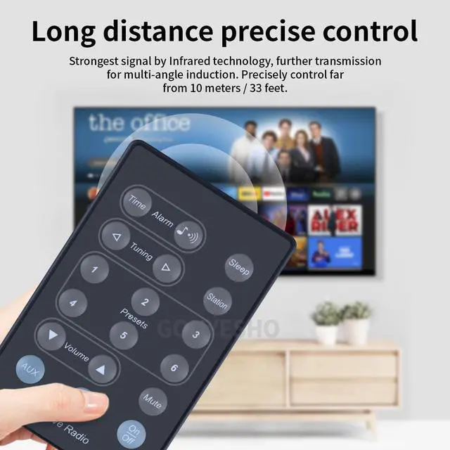 Alt view image 5 of 7 - Replacement Remote Control fit for Bose Wave Radio AWR1-1W AWR1-2W AWR113 AWR131