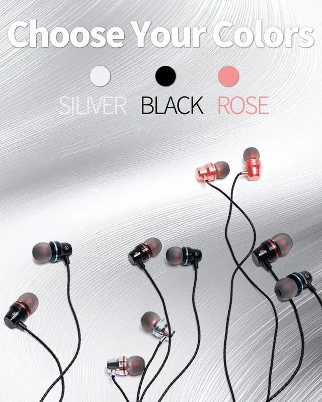 Alt view image 2 of 6 - Earbuds Wired 5 Pack - in-Ear Earphone Headphones with Microphone | for Air School Office Home, Fits for 3.5mm Jack Devices
