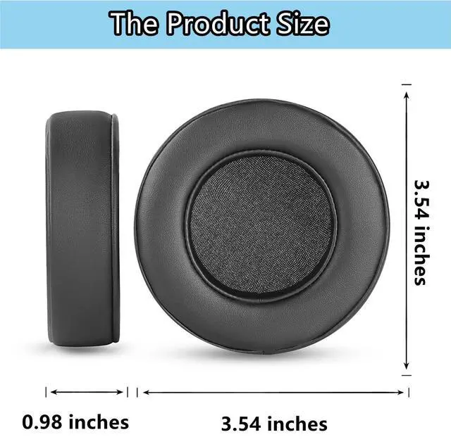 Alt view image 4 of 6 - TT-BH040 Ear Pads Replacement Compatible with Taotronics TT-BH040 Headphone Upgrade Earpads Ear Cushions Protein Leather Noise Isolation Foam Black
