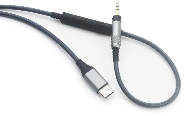 Alt view image 4 of 6 - USB C to 2.5mm Audio Cable Compatible with Audio Technica ATH-M60X ATH-M50x ATH-M40x ATH-M70x Headphone, Remote Volume Mic Remote Volume Mic Compatible with iPhone 17/ Air /16/15/iPad