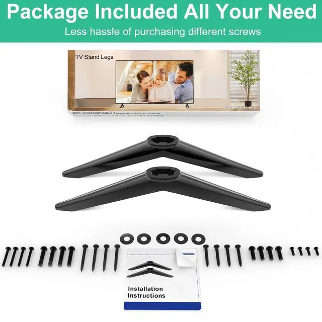 Alt view image 7 of 7 - TV Stand for Element TV Legs Replacement, This is Not a Universal TV Legs, Please Carefully Examine the Picture to Determine If it is Suitable for Your TV, TV Legs for Element TV Stand Legs wr Screws