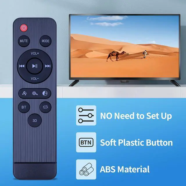 Alt view image 2 of 6 - Replacement Remote Control fit for Vmai S5 2.0CH Soundbar (Not for 2.1)