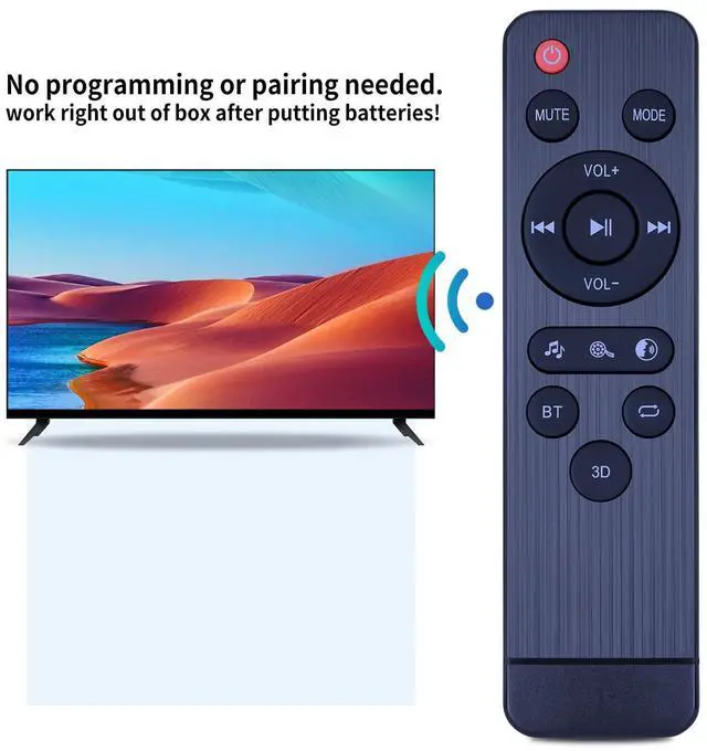Alt view image 3 of 6 - Replacement Remote Control fit for Vmai S5 2.0CH Soundbar (Not for 2.1)