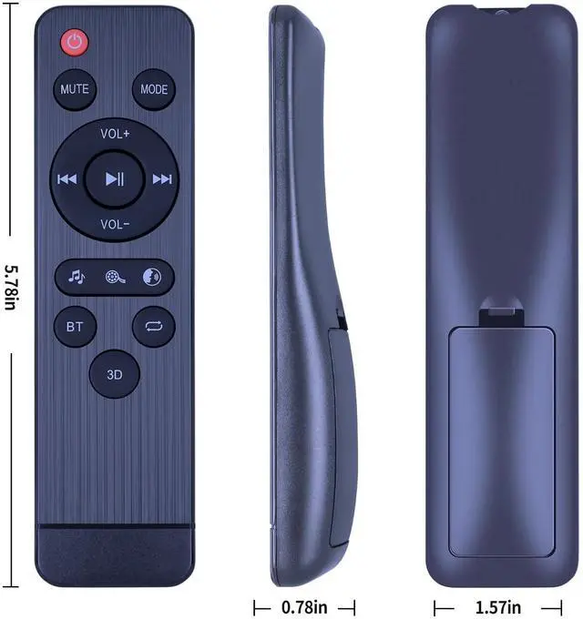 Alt view image 6 of 6 - Replacement Remote Control fit for Vmai S5 2.0CH Soundbar (Not for 2.1)