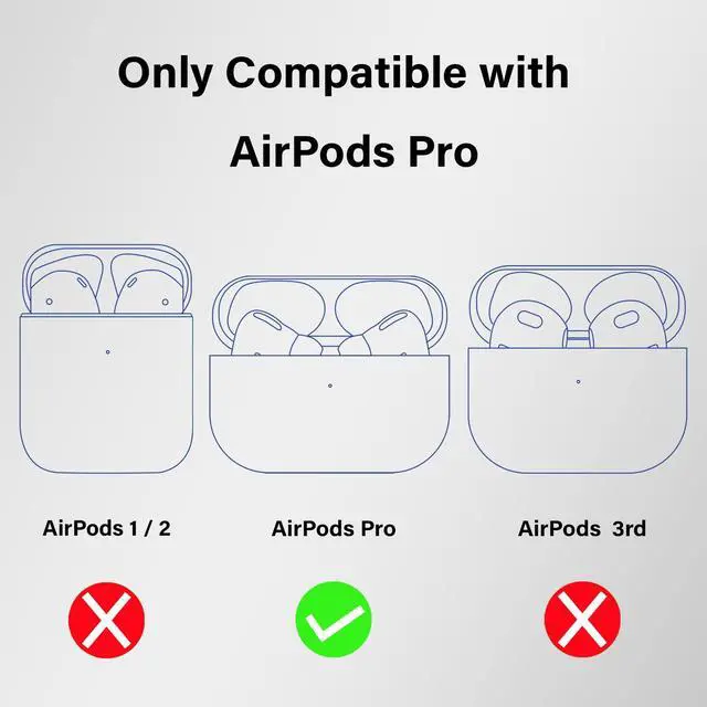 Alt view image 2 of 6 - for Airpod Pro Case, Cute Kawaii Cover for Airpod Pro 2019 with Keychain for Women (Duck)