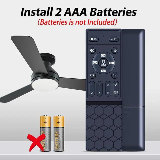 Alt view image 6 of 7 - New Ceiling Fan Replacement Remote Control fit for AQUBT 1138 Ceiling Fan Remote