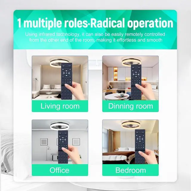 Alt view image 3 of 7 - New Ceiling Fan Replacement Remote Control fit for AQUBT 1138 Ceiling Fan Remote