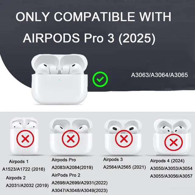 Alt view image 2 of 6 - Aesthetic Tortoise Shell Case for Airpods Pro 3,Brown Leopard Print Protective Cover with Love Keychain for Cool Girls Women Men, Compatible for AirPods Pro 3rd Generation(2025)