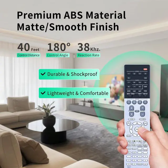 Alt view image 5 of 7 - RAV553 ZW69510 Replacement Remote Control Compatible for Yamaha AV Audio Video Receiver RX-A770 RX-V683 RX-A770BL RX-V683BL RXA770 RXV683 RXA770BL RXV683BL