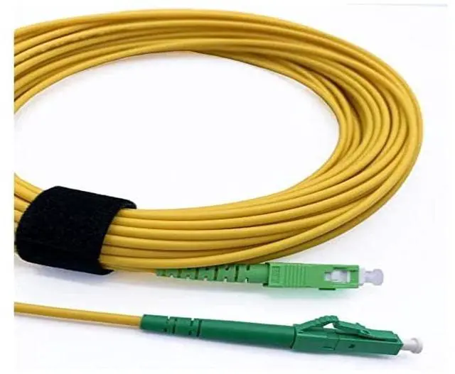 Main image of ® - 20m/65.6ft Fiber Optic Cable SCA to LCA Singlemode Simplex, 9/125m LSZH Optical Patchcord Yellow 20 Meter