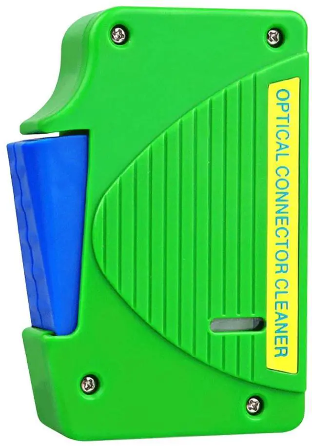 Main image of Fiber Optic Cleaning Box, Cassette Type Cleaner for LC/SC/FC/ST Connectors, Optical Connector Ferrule End Face Wiping Tool Cleans Over 550+ Times (Green)