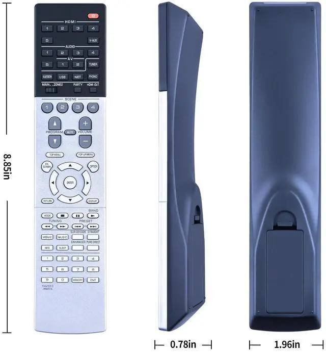 Alt view image 7 of 7 - RAV553 ZW69510 Replacement Remote Control Compatible for Yamaha AV Audio Video Receiver RX-A770 RX-V683 RX-A770BL RX-V683BL RXA770 RXV683 RXA770BL RXV683BL