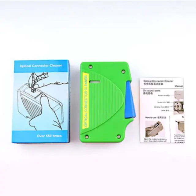 Alt view image 5 of 5 - Fiber Optic Cleaning Box, Cassette Type Cleaner for LC/SC/FC/ST Connectors, Optical Connector Ferrule End Face Wiping Tool Cleans Over 550+ Times (Green)