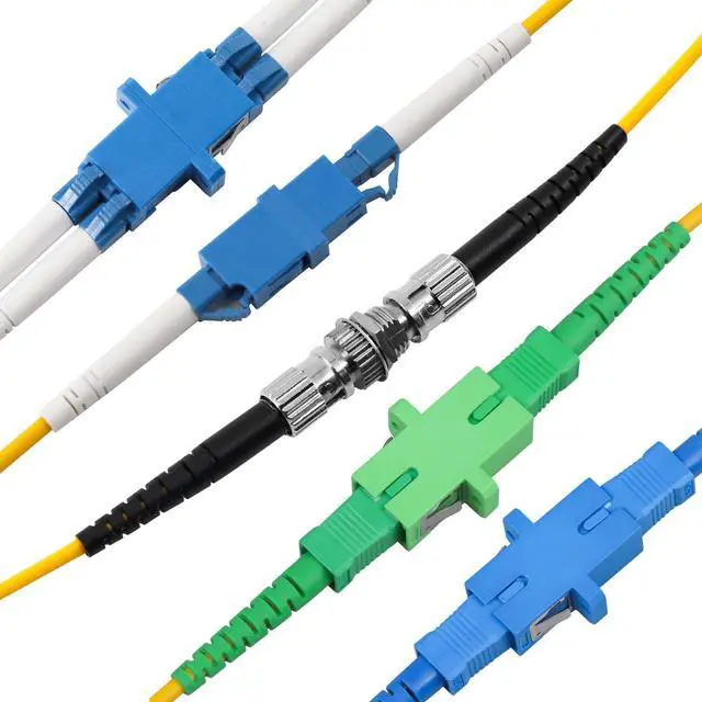 Alt view image 3 of 6 - Fiber Optic Couplers Kit for SC/UPC, SC/APC, ST, LC Cables Connector, 5 Styles with 23pcs Fiber Optic Adapter Couplers for Multi-Mode & Single-Mode Patch Cords Flange