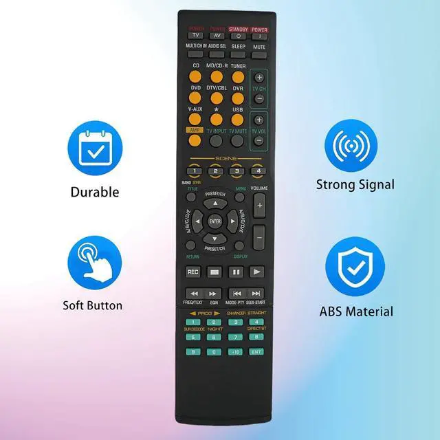 Alt view image 3 of 7 - Replacement Remote Control Fit for RXV460RDS RX-V460RDS RXV659 RXV659BL RX-V659BL DSP-AX630 DSPAX630 for Yamaha AV System Receiver