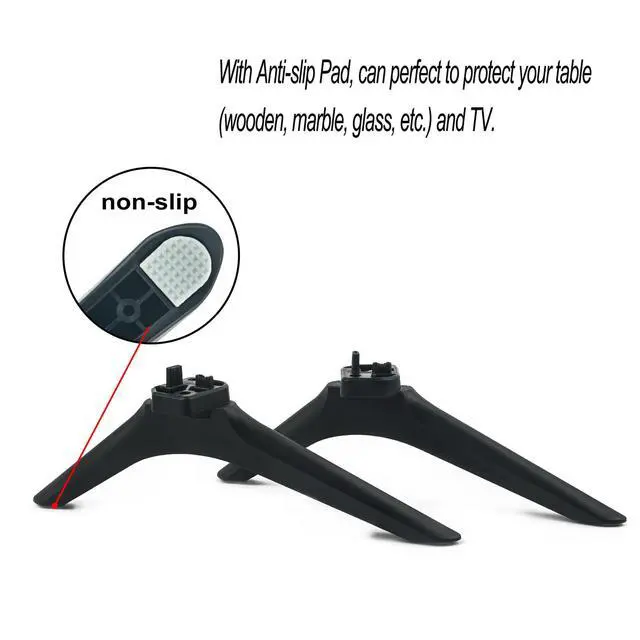 Alt view image 4 of 5 - Base Stand Legs fit for Hisense TV 43H4030F3 40A35EJ(0008) 40A35HJ 40A35HUA | Replacement TV Legs with Screws fit for Hisense TV 40A35HUV(0002) 43A35HUA 43A35HUR - TV Stand Legs with Anti-slip Pad