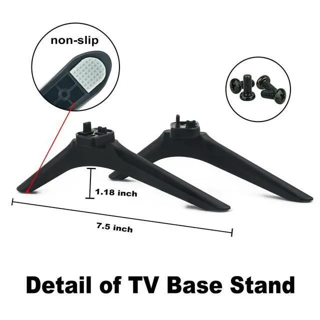 Alt view image 5 of 5 - Base Stand Legs fit for Hisense TV 43H4030F3 40A35EJ(0008) 40A35HJ 40A35HUA | Replacement TV Legs with Screws fit for Hisense TV 40A35HUV(0002) 43A35HUA 43A35HUR - TV Stand Legs with Anti-slip Pad