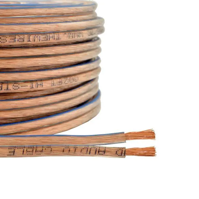 Alt view image 2 of 3 - Car Home Audio Speaker Wire Transparent Clear Cable 14AWG 14/2 Gauge (100 feet)