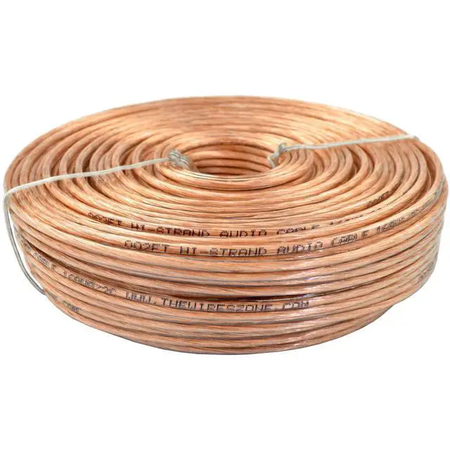 Alt view image 3 of 3 - Car Home Audio Speaker Wire Transparent Clear Cable 14AWG 14/2 Gauge (100 feet)