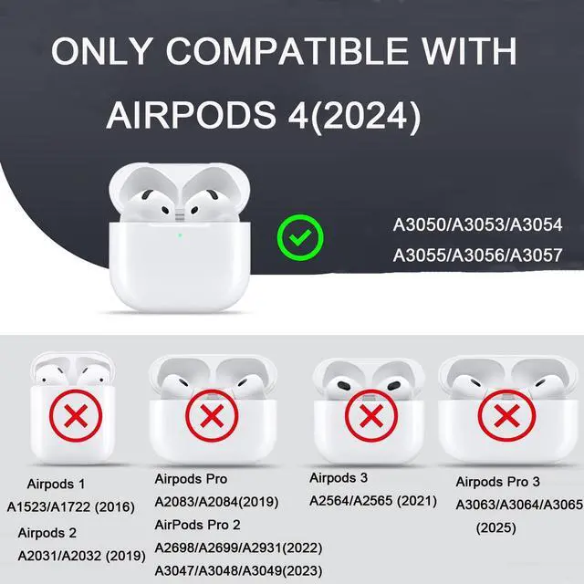 Alt view image 2 of 6 - Aesthetic Tortoise Shell Case for Airpods 4,Brown Leopard Print Protective Cover with Love Keychain for Cool Girls Women Men,Compatible for AirPods 4th Generation(2024)