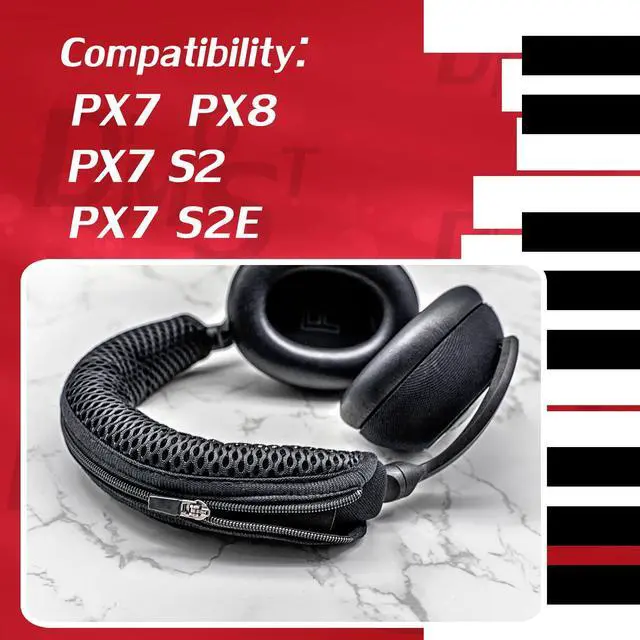 Alt view image 6 of 7 - PX7 Protective Headband Cover Compatible with PX7, PX7 S2, PX7 S2e, PX8 I Washable Breathable Mesh Fabric (Black)