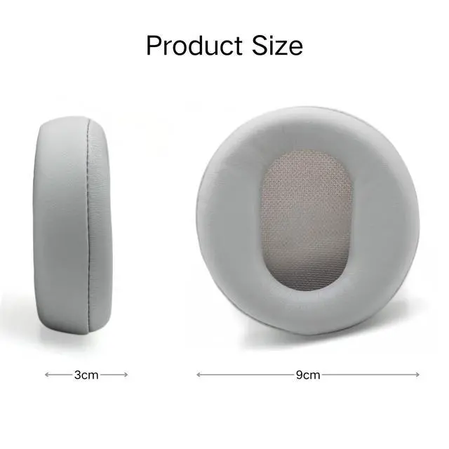 Alt view image 2 of 6 - Ear Pads Replacement - Compatible with Microsoft Surface GEN I&II Headphone | Protein Leather Ear Cushions Cups, Breathable Mesh Cover with Mounting Clips (Gray)
