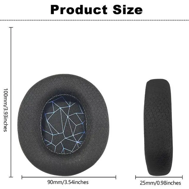 Alt view image 2 of 7 - Replacement Ear Pads for SteelSeries Arctis 1/3/5/Arctis 7/7+/7P/7P+/7X/7X+/9/9X/Pro/Prime(Do Not Fit Any Arctis Nova) Headphones, Comfortable Durable Headphone Ear Cover (mesh Blue)