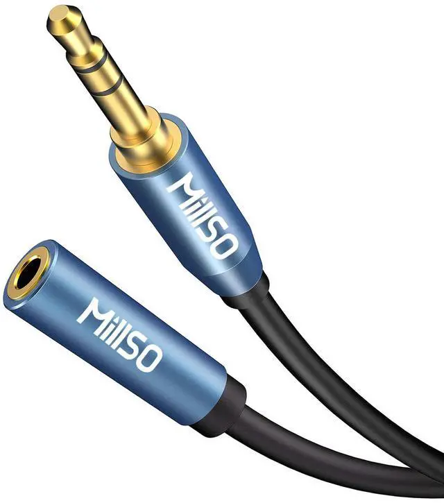 Main image of 3.5mm Headphone Extension Cable 16FT TRS 3.5mm Male to Female Cord | Sapphire Blue, Metal Shell, Premium Stereo Audio Jack Extension Adapter Aux Cord for Headphone, Speaker, Home Stereo System