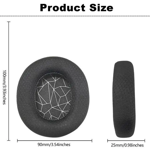 Alt view image 2 of 7 - Replacement Ear Pads for SteelSeries Arctis 1/3/5/Arctis 7/7+/7P/7P+/7X/7X+/9/9X/Pro/Prime(Do Not Fit Any Arctis Nova) Headphones, Comfortable Durable Headphone Ear Cover (mesh White)