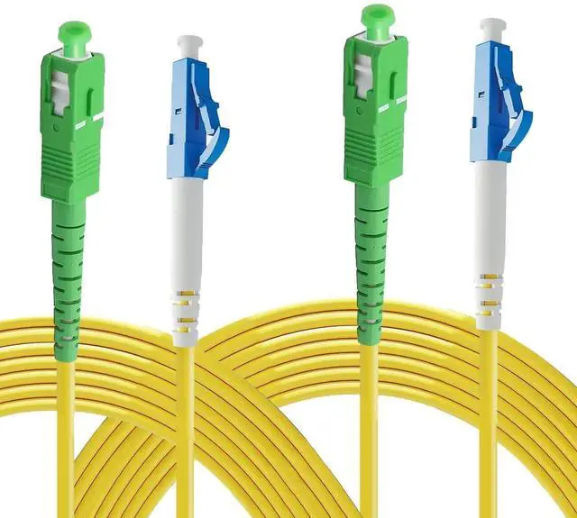 Main image of 2Pack 3M (9.84ft) SC to LC/UPC Fiber Patch Cable, 3Meters Single Mode Simplex SM Fiber Patch Cords- 9/125m SC-LC/UPC Fiber Optic Cable (3M (2Pack))