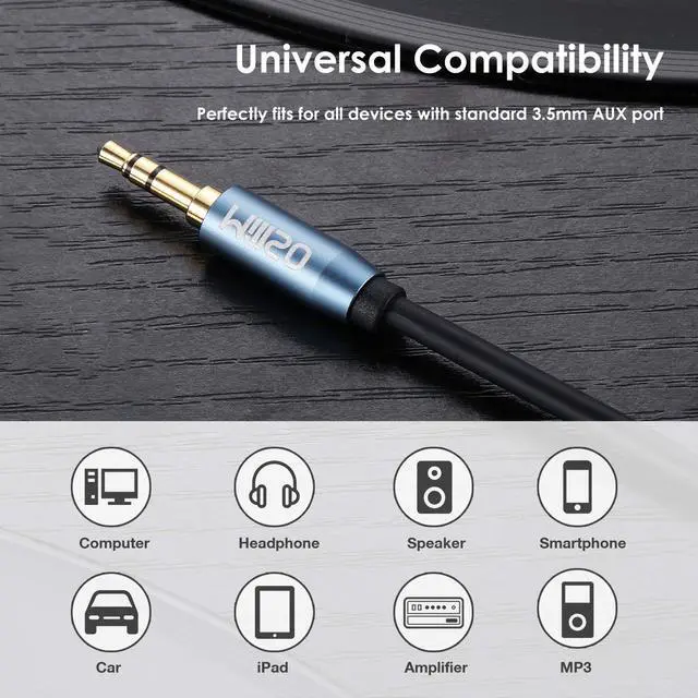 Alt view image 5 of 6 - 3.5mm Headphone Extension Cable 16FT TRS 3.5mm Male to Female Cord | Sapphire Blue, Metal Shell, Premium Stereo Audio Jack Extension Adapter Aux Cord for Headphone, Speaker, Home Stereo System