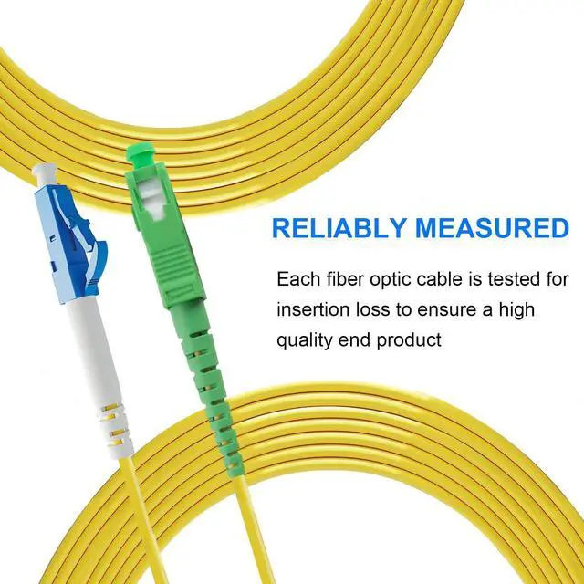 Alt view image 2 of 7 - 2Pack 3M (9.84ft) SC to LC/UPC Fiber Patch Cable, 3Meters Single Mode Simplex SM Fiber Patch Cords- 9/125m SC-LC/UPC Fiber Optic Cable (3M (2Pack))