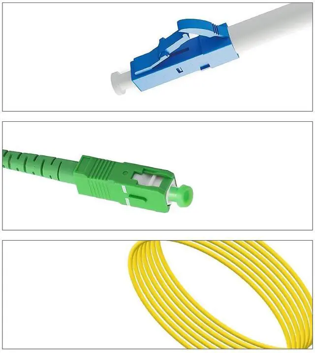 Alt view image 6 of 7 - 2Pack 3M (9.84ft) SC to LC/UPC Fiber Patch Cable, 3Meters Single Mode Simplex SM Fiber Patch Cords- 9/125m SC-LC/UPC Fiber Optic Cable (3M (2Pack))